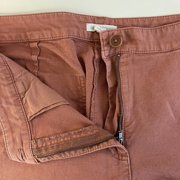 EILEEN FISHER Lantern Crop Pants Sz 10 Petite Organic Cotton Hemp Capri‎ Clay - Picture 5 of 8